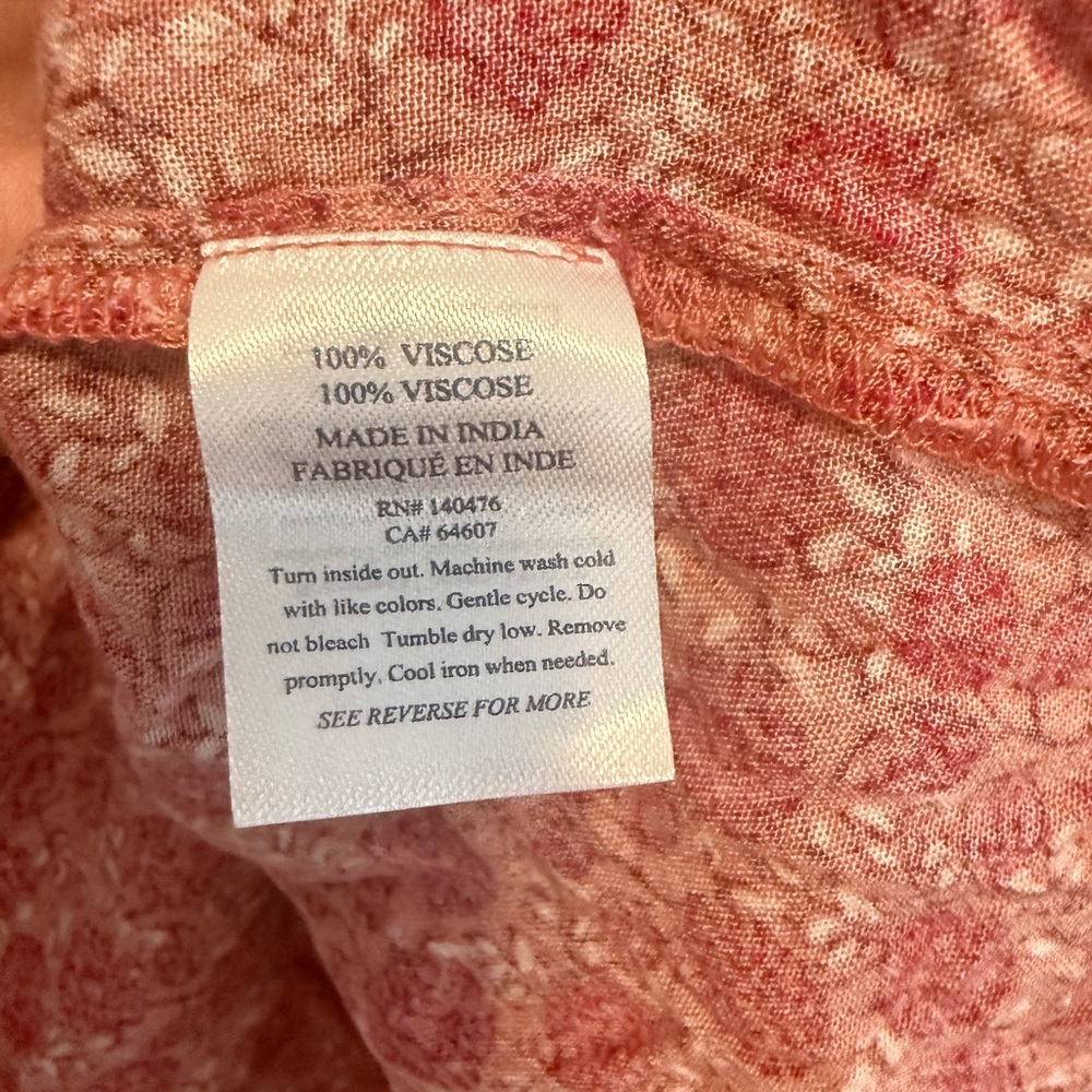 Faherty Emery Floral Print Granita Blouse Top Size Large Cottagecore - Picture 8 of 11